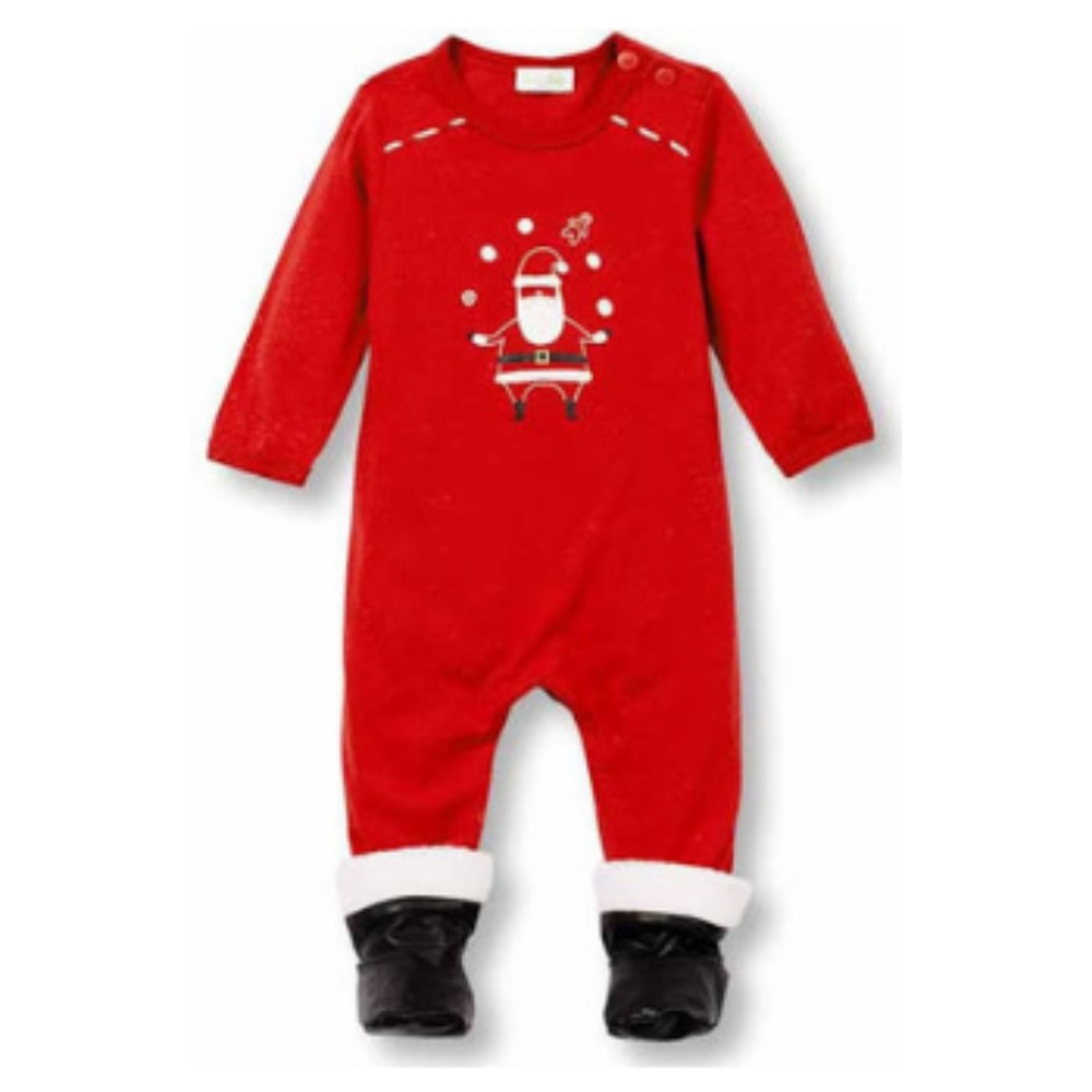 NWT Baby Christmas Outfit With Faux Leather Boots